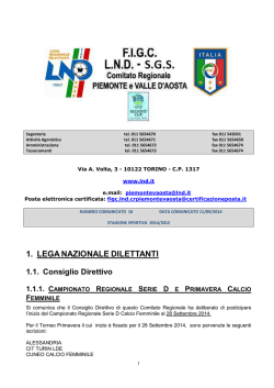 1. LEGANAZIONALE DILETTANTI