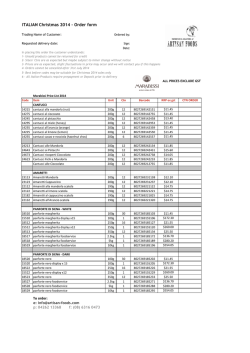 Italian Christmas Pricing 2014.xlsx - Artisan
