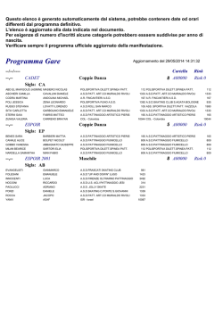 Programma Gare - Lama Skating