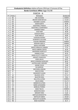 FASCIA - A - Comune di Pisa
