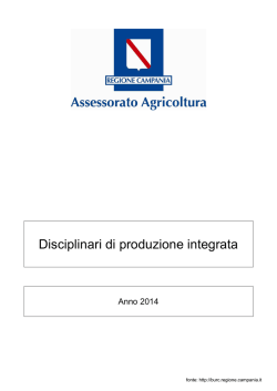 Disciplinari di produzione integrata 2014