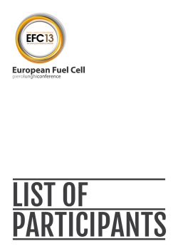 Untitled - European Fuel Cell 2013