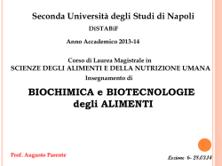 lezione VI-28.03.14 - DiSTABiF - Seconda Universit&agrave; degli Studi