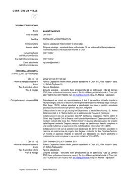 C.V. - Azienda Ospedaliera Mellino Mellini