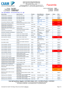 scarica qui - Centri Associati di Allergologia Molecolare