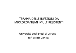 3) Concia: Terapia delle infezioni da microrganismi