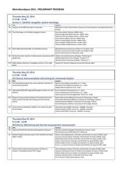 MetroAeroSpace 2014 - Metrology for Aerospace