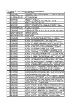 PSR misura 114 V fase elenco domande ammesse (Allegato A