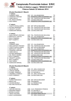Campionato Provinciale Indoor E/R/C - 22/02/2014