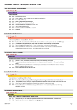 Programma Scientifico XIX Congresso Nazionale FADOI