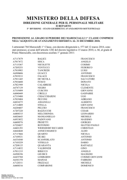 Promozione Mar. 1^ Classe