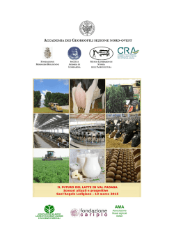 Convegno Il futuro del latte in Val Padana Scenari attuali e