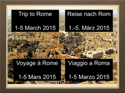 Voyage à Rome 1-5 Mars 2015 Trip to Rome 1