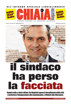 il sindaco ha perso la facciata