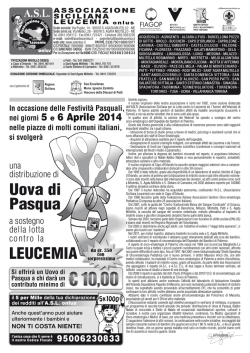 ASL Pasqua 2014 fronte - Associazione Siciliana Leucemia