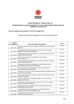 Elenco dei progetti ammessi alla valutazione di merito [file]