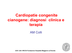 Cardiopatie congenite cianogene: diagnosi clinica e terapia