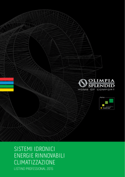 sistemi idronici energie rinnovabili climatizzazione