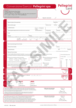 FAC-SIMILE Convenzione - Buoni Pasto Pellegrini