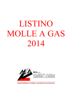 listino molle a gas