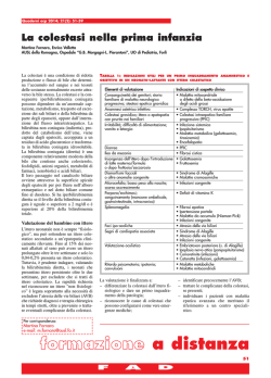 La colestasi nella prima infanzia