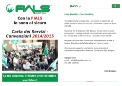 Carta dei Servizi - Convenzioni 2014/2015