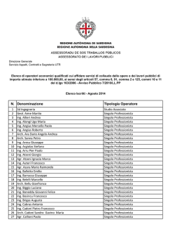 Agosto 2014 [file] - Regione Autonoma della Sardegna