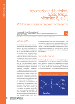 Ruolo della Betaina e delle vitamine del gruppo
