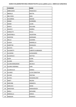 ELENCO COLLABORATORI DEGLI ORGANI POLITICI (avviso