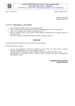 LICEO SCIENTIFICO STATALE &ldquo;Giovanni Marinelli&rdquo;