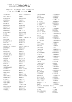 ESAME DI FISICA I 11/07 INGEGNERIA INFORMATICA I seguenti
