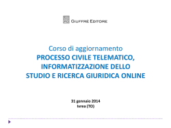 Processo civile telematico - Ordine degli Avvocati di Ivrea