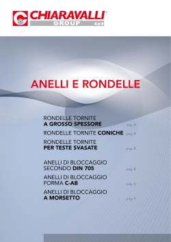 Chiaravalli - Catalogo anelli e rondelle