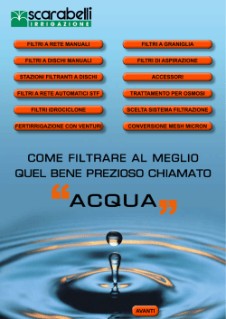 filtri a rete manuali - SCARABELLI IRRIGAZIONE srl