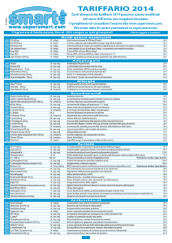 tariffario / ordine 2014