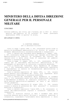 ministero della difesa direzione generale per il