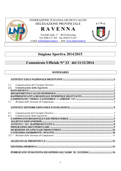 C.U. N. 23... - FIGC Ravenna