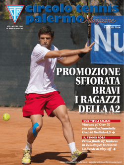 Mese di Agosto Anno 2014 - Circolo del Tennis Palermo