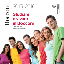 Brochure Studiare e vivere in Bocconi