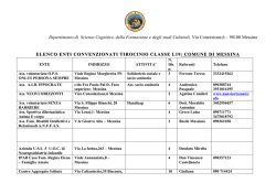 Elenco Enti Convenzionati TIROCINIO L19