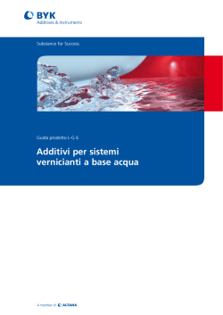 Brochure tecnica per sistemi a base acqua