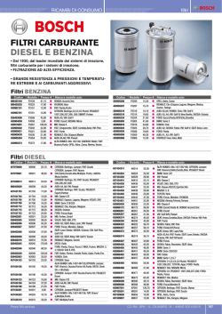 Filtri carburante Bosch - DbWeb
