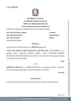 scarica la sentenza - Giurisprudenza delle imprese