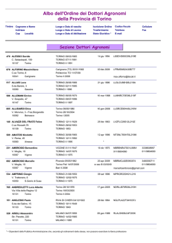 elenco - Ordine dei Dottori agronomi e forestali della provincia di