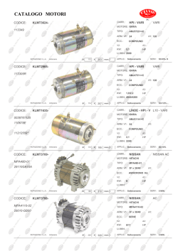 Catalogo motori x carr