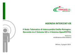 Presentazione NoTIER - Intercent-ER - Regione Emilia