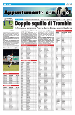 In Promozione a segno solo Poncina (Loreo). Punte a