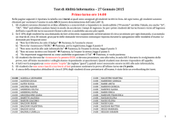 Test di Abilit&agrave; Informatica &ndash; 3 Novembre 2014