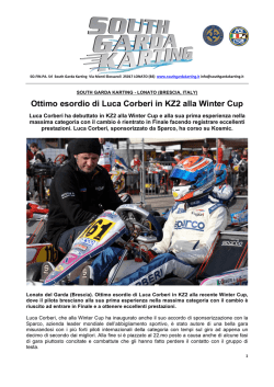 Ottimo esordio di Luca Corberi in KZ2 alla Winter Cup