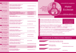 Parola di Dio e Preghiera 2014-2015